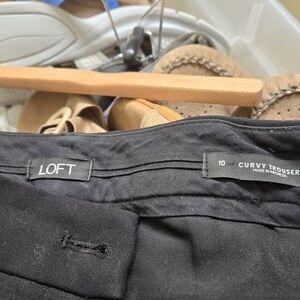 LOFT Black Curvy Trousers